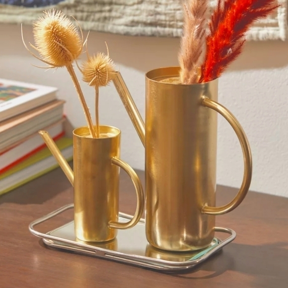 Other - Roxy Watering Can Vase in Rubbed Gold Tone Size Small NWT
